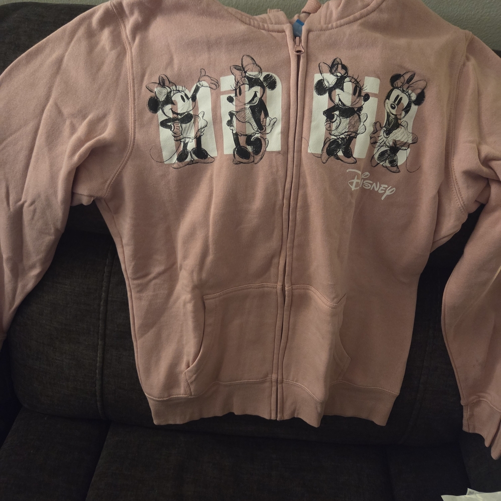 Disney Pink Hoodie with Minnie and Mickey Design